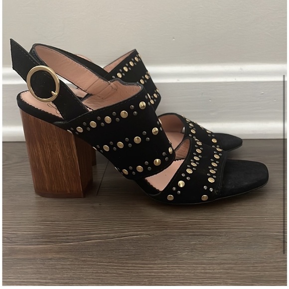 J.Crew Stella Heels in Studded Suede NEW - Picture 2 of 6
